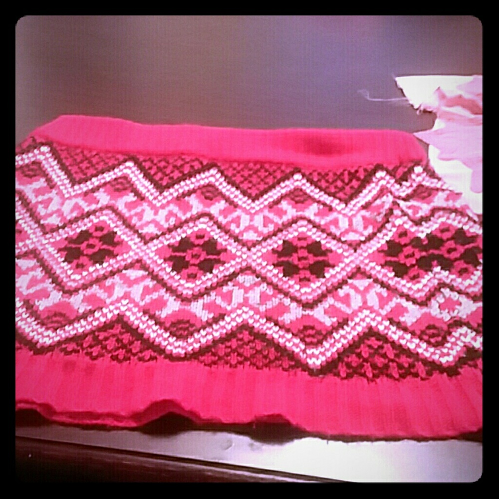 XL red Christmas style short skirt